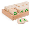 Montessori : Chiffres cartes en bois