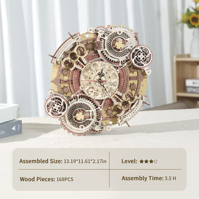Horloge astrale en bois 3D