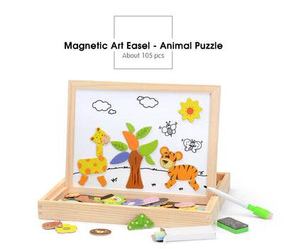 Tableau de dessin magnétique avec puzzle