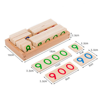 Montessori : Chiffres cartes en bois