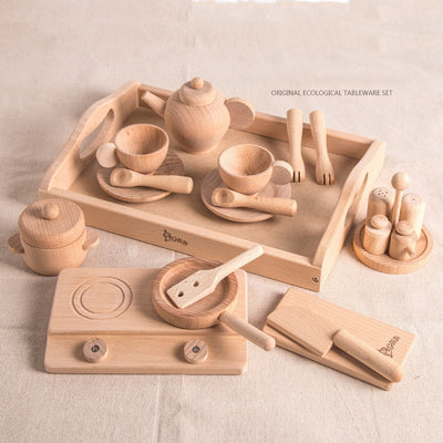 Montessori : Ensemble de cuisine en bois